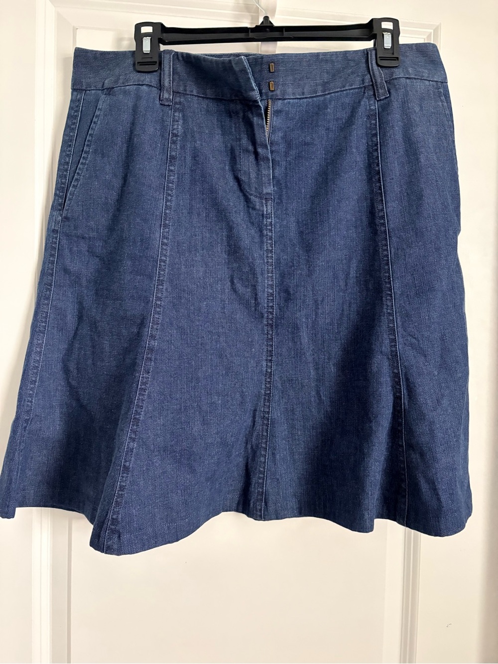 L.L. Bean Dark Blue Denim A-Line Skirt